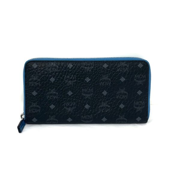 MCM-Blue/Black Wallet-100% AUTHENTIC